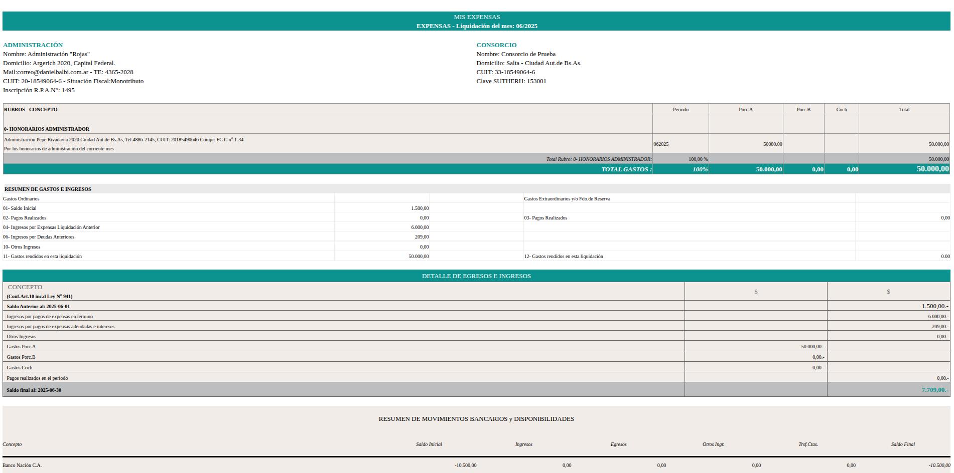 software de administración de consorcios