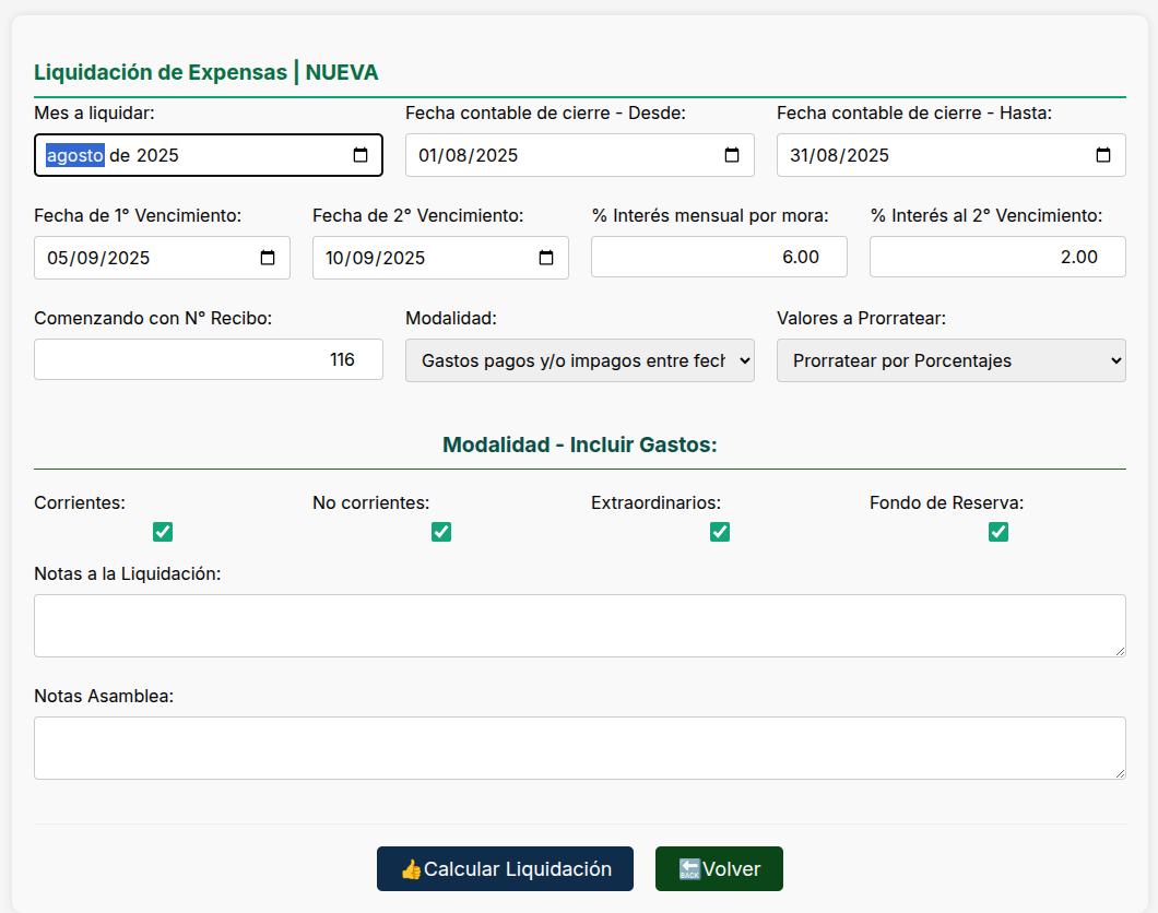 sistema de administración de consorcios
