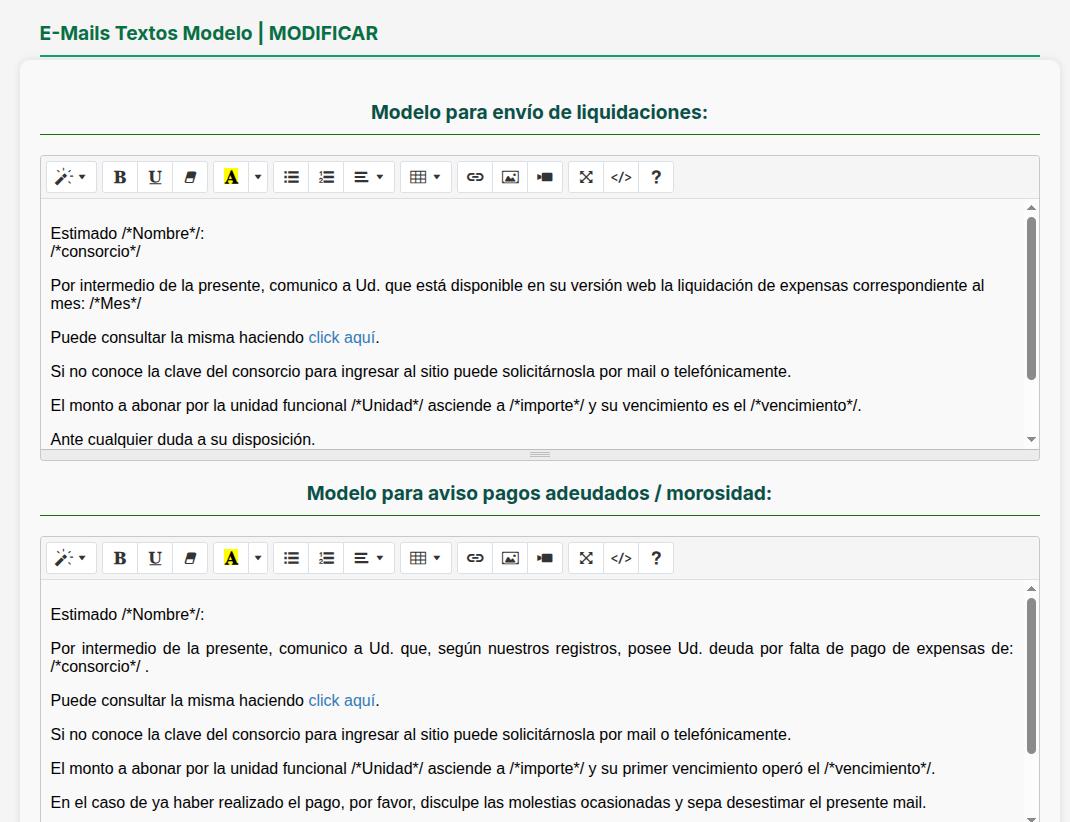 sistema de administración de consorcios